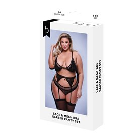 Ensemble de Lingerie Baci Lingerie Noir 3 Pièces