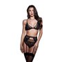 Ensemble de Lingerie Baci Lingerie Noir S/M 3 Pièces