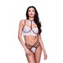 Ensemble de Lingerie Baci Lingerie Strappy Lace Noir/Blanc M/L 2 Pièces