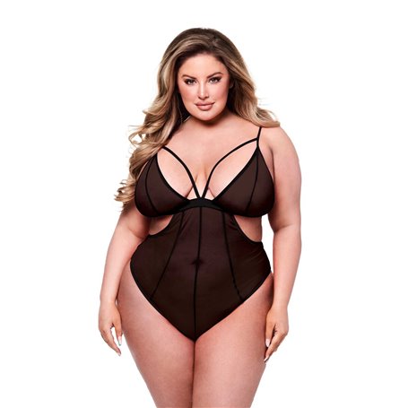 Body Baci Lingerie Crotchless Noir