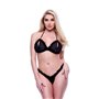 Ensemble de Lingerie Baci Lingerie Crotchless G- Noir M/L 2 Pièces