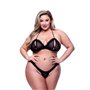 Ensemble de Lingerie Baci Lingerie Crotchless G- Noir 2 Pièces