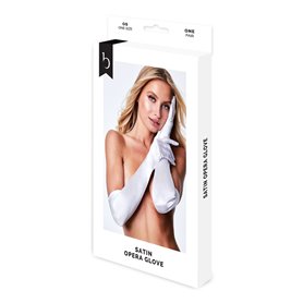 Gants Baci Lingerie Satin Opera Blanc