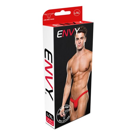 Tanga Lowrise Envy Zip Rouge S/M