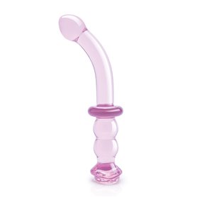 Gode Dream Toys Glaze Glass G-spot Rose