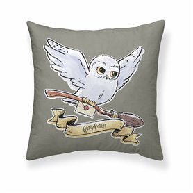 Housse de coussin Harry Potter Hedwig Gris 50 x 50 cm