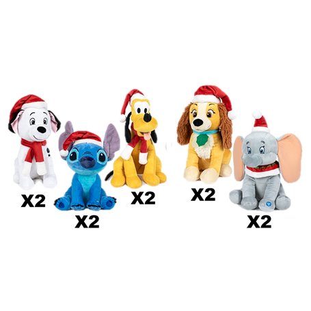 DISNEY X-MAS ASST PELUCHE 26CM