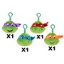 TMNT ASST KEYCHAIN PELUCHE 10CM