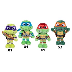 TMNT MOVIE ASST PELUCHE 28CM