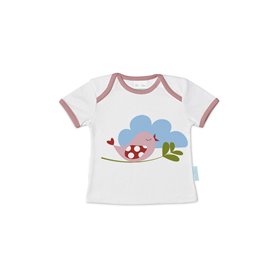 T shirt à manches courtes Enfant HappyFriday Mr Fox Little Birds Multicouleur 9-12 Mois