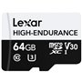 Carte Micro SD Lexar High-Endurance 64 GB