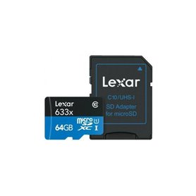 Carte Micro SD Lexar HIGH-PERFORMANCE 633X 64 GB