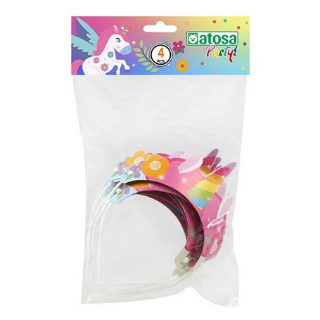 Serre-tête Multicouleur Licorne 4 Unités