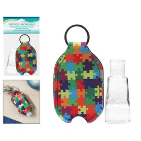 Porte-clés Gel hydroalcoolique Multicouleur Puzzle