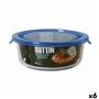 Panier-repas rond avec couvercle Quttin   Bleu 900 ml (6 Unités)