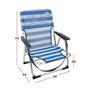 Chaise Pliante Colorbaby 55 x 35 x 72 cm Blanc Blue marine