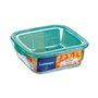 Panier-repas carré avec couvercle Luminarc Keep'n Lagon 760 ml 13 x 6 cm Turquoise verre (6 Unités)