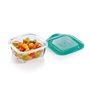 Panier-repas carré avec couvercle Luminarc Keep'n Lagon 760 ml 13 x 6 cm Turquoise verre (6 Unités)