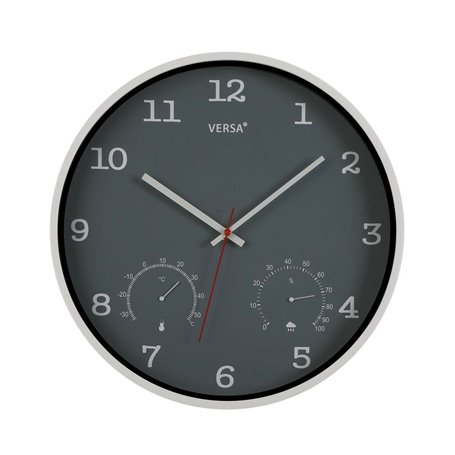 Horloge Murale Versa Gris Plastique (4