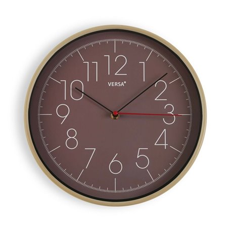 Horloge Murale Versa Marron Plastique (4