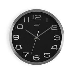Horloge Murale Versa Noir Aluminium (4 x 30 x 30 cm)