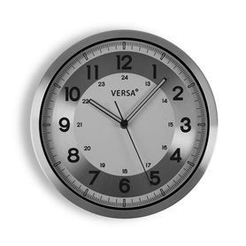 Horloge Murale Versa Argenté Métal Aluminium Quartz 4