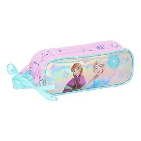 Trousse Fourre-Tout Double Frozen Cool days Violet Bleu ciel 21 x 8 x 6 cm