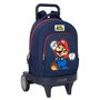 Cartable à roulettes Super Mario World Blue marine 33 x 45 x 22 cm