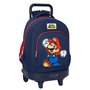 Cartable à roulettes Super Mario World Blue marine 33 x 45 x 22 cm