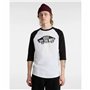 Maillot de Corps de Sport à Manches Coupe Vans Style 76 Raglan Blanc