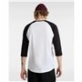 Maillot de Corps de Sport à Manches Coupe Vans Style 76 Raglan Blanc