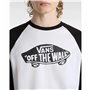 Maillot de Corps de Sport à Manches Coupe Vans Style 76 Raglan Blanc