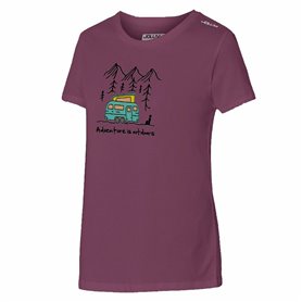 T-shirt à manches courtes femme Joluvi Adventure  Rouge carmin