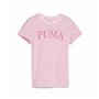 T shirt à manches courtes Enfant Puma Squad Rose