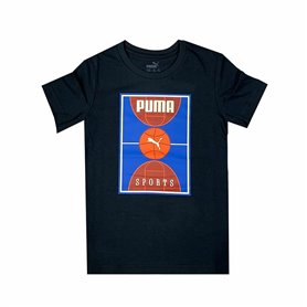 T shirt à manches courtes Enfant Puma Bppo Basket Blank Ba Noir