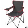 Chaise de camping pliante Aktive Gris foncé 45 x 82 x 47 cm (4 Unités)