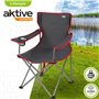 Chaise de camping pliante Aktive Gris foncé 45 x 82 x 47 cm (4 Unités)