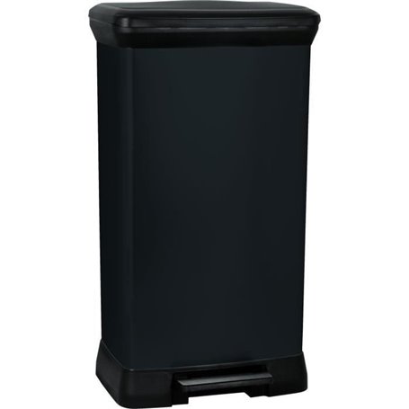 CURVER Poubelle de cuisine a pédale - 50 L - Noir