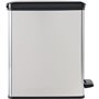 Poubelle Slim - SLIM BIN - CURVER - 25L - Design compact - 41 x 27 x 55 cm - Gris métallisé