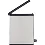 Poubelle Slim - SLIM BIN - CURVER - 25L - Design compact - 41 x 27 x 55 cm - Gris métallisé