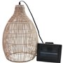 Suspension solaire - LUMISKY - HOLIDAY - H42 cm - Boheme naturel style vannerie tressée - LED blanc chaud