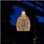 Suspension solaire - LUMISKY - HOLIDAY - H42 cm - Boheme naturel style vannerie tressée - LED blanc chaud