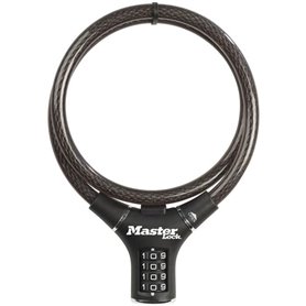 Antivol Vélo - MASTER LOCK - 8229EURDPRO - 90 cm de câble - Noir - Acier torsadé