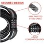 Antivol Vélo - MASTER LOCK - 8221EURDPRO - Câble torsadé 1,8m - Combinaison programmable