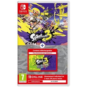 Splatoon 3 + Pass d'Extension (Code) + 3 mois d'abonnement au Nintendo Switch Online (Code)  Jeu Nintendo Switch