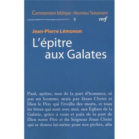 L'EPITRE AUX GALATES