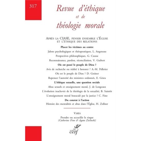 REVUE D'ETHIQUE ET DE THEOLOGIE MORALE