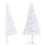 vidaXL Sapin de Noël artificiel d'angle Blanc 150 cm PVC