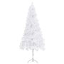 vidaXL Sapin de Noël artificiel d'angle Blanc 150 cm PVC