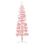 vidaXL Demi sapin de Noël artificiel mince avec support Rose 120 cm